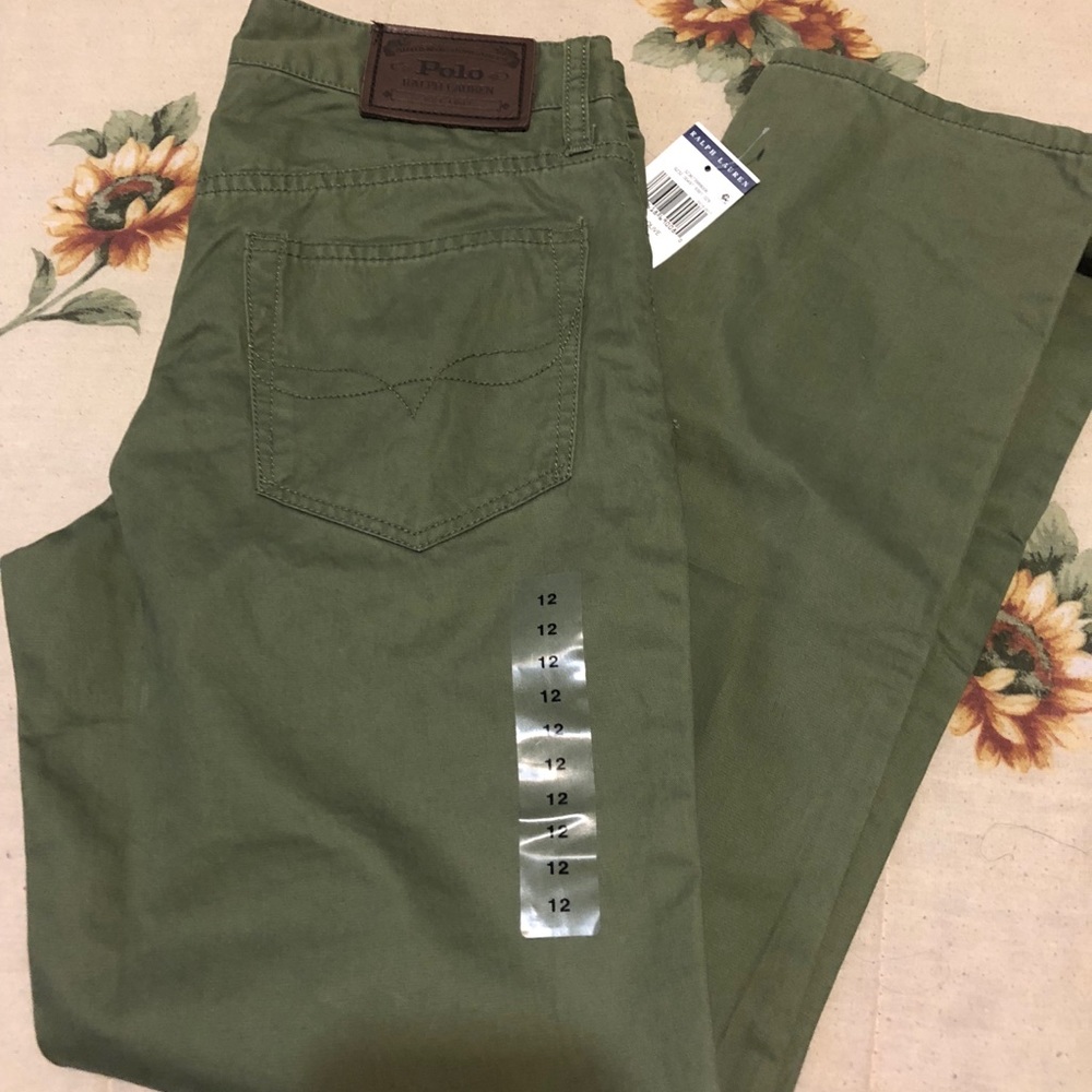 Boys Ralph Lauren Olive Pant 12y